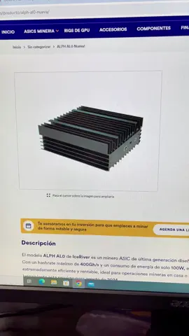 al0Nueva Iceriver AL0 de Alephium 400gh de potencia y 100w de consumo. Locurón! 😱