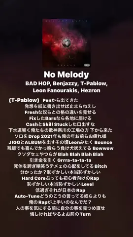 No Melody #曲紹介#曲おすすめ #hiphop#rap #プレイリスト #spotify 