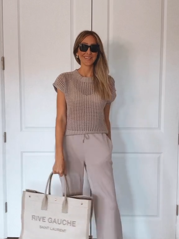 ✨Super comfy & cute! Get ready to jazz up your wardrobe with our Crochet Sheer Knit Two Piece!😍