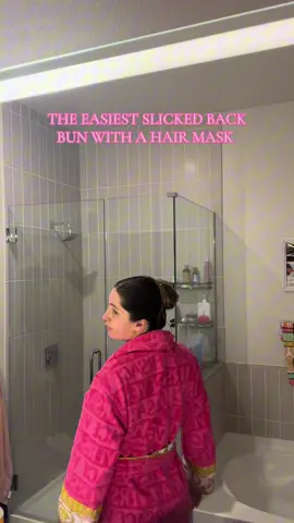 the mask held up just like gel :) #slickedbackbun #hairtutorial #hairmask #amika #easyhairstyles #quickhairstyle 