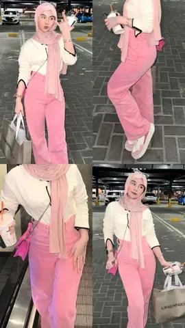 #ootdhijab #ootdfashion #jeanshighwaist #jeanspink #jeanslucu #fyp 