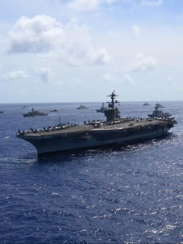 Multinational ships sail in formation