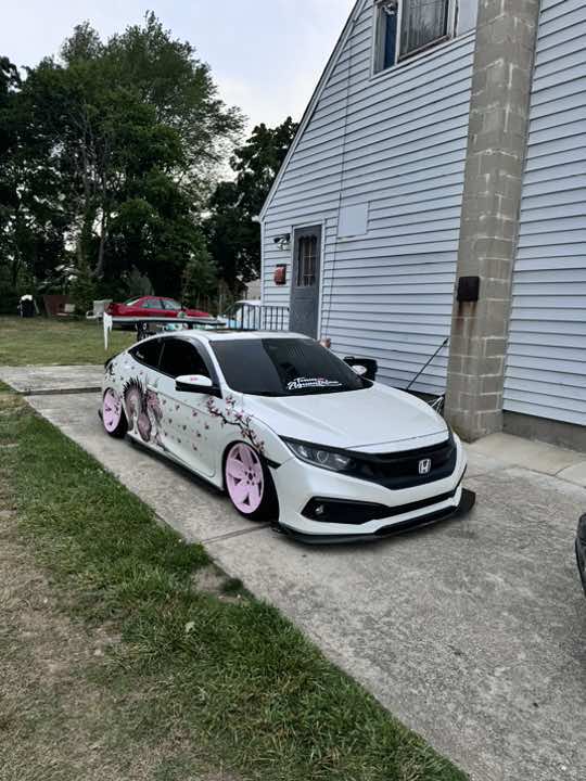 🤍🌸🐉 Just a girl’s dream coming true #pinkcarsoftiktok #hondacivic #jdmcars #pinkcar #jdmcarsoftiktok #cartrend #fy #baggedlife 