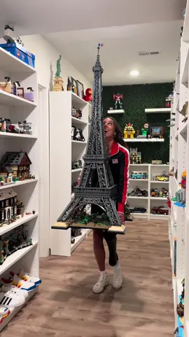 They make lego so big these days. Making her way to Paris for Paralympics Team USA @Grace Norman #paris #lego #eiffeltower #olympicvillage #paralympics #legodisplay #parisolympics #legoicons #legoroom #legocollector #lightmybricks 