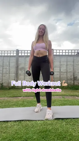 FULL BODY DUMBBELL WORKOUT for women (using light dumbbells) 💪🏼 Tone & Strengthen 🔥 #dumbbellworkout #workoutforwomen #fullbodyworkout #workout #homeworkout #strengthtraining #beginnerworkout #Fitness #FitTok #weightloss #weightlosstips 