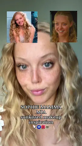 Sophie Mamma Mia sunkissed makeup inspiration 🐚🧿🌺🏛️#mammamia #sunkissed ##fyp #foryou #inspiration #sunkissedmakeup 