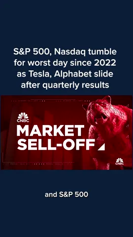 Stocks sold off Wednesday, weighed down by underwhelming reports from megacap tech companies. Read more at the #linkinbio. #cnbc 