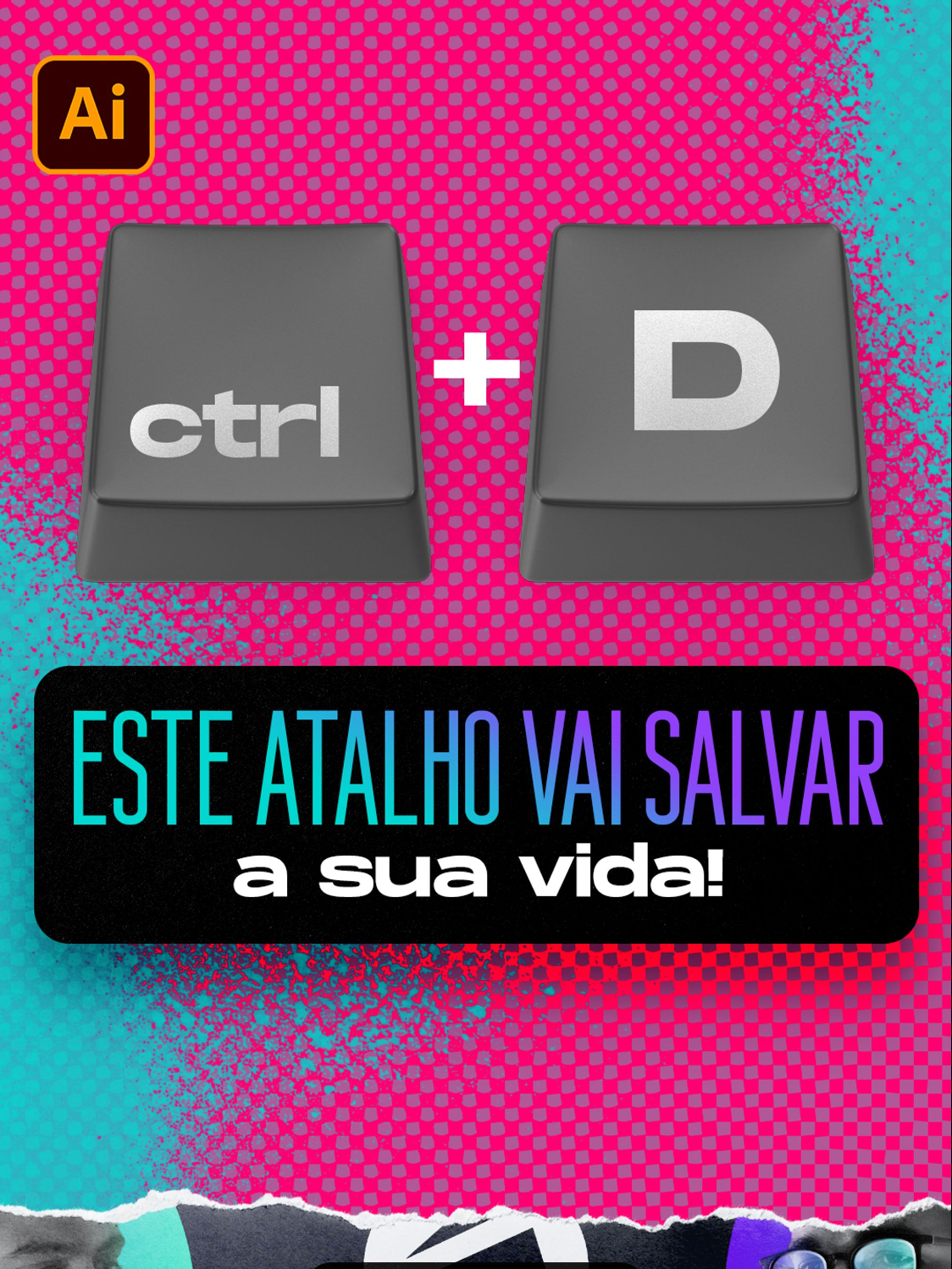 🔄 Descubra como usar o Control D no Illustrator para automatizar ações! Repita a última ação feita e acelere seu fluxo de trabalho. 🚀 #DesignTips #Illustrator #ControlD #DesignWorkflow #DesignEmDobro✨