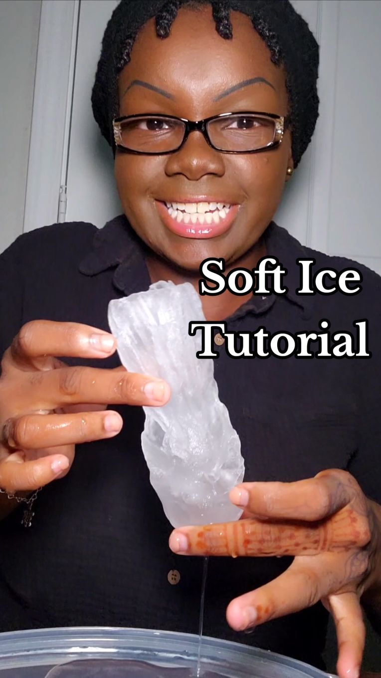 Soft Ice Tutorial  #cottonice #iceeatingasmr 