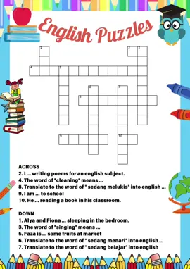 Teka - Teki Silang Pembelajaran Bahasa Inggris Kelas 4 Mi #synnisa18 #modulajar #bahasainggris #gurumuda #gurukreatif #gurubahasainggris 