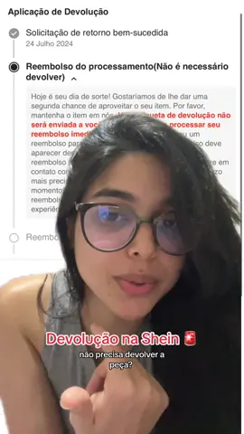 eu ameiii! Reembolso sem precisar devolver a peça. ✨ #shein #reembolso #devolucao #fyp 