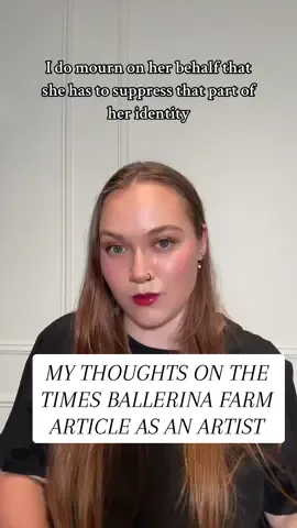 As a fellow human in the arts, my heart aches for her. #ballerinafarm #ballerinasoftiktok #artistsoftiktok #musiciansoftiktok 