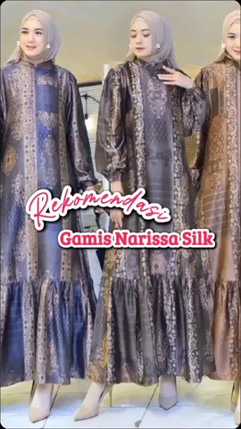 Gamis NARISSA Silk Premium Gamis Muslim Wanita Elegan Terbaru Balon Dress Nyaman Panjang baru Hanya Rp119.159!