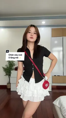 cuối cùng tui đã tìm được em chân váy xoè tầng ưng ý🫢✨🔥 #xuhuong #chanvay #mixandmatch #chanvaytang #outfit 