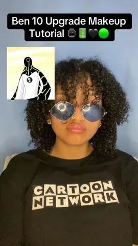 BEN 10 Upgrade Makeup Tutorial ⌚️💚🖤  from @Cartoon Network  I really hope to cosplay him one day🤞🏽 #fyp #fypシ゚ #fypシ゚viral #SAMA28 #cosplay #makeup #ben10 #cyberpunk #cyber 
