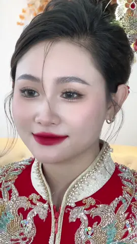 Môi đỏ cho Dâu mặc hỷ phục ❤️        #xuhuong #xuhuongtiktok #codau#makeupcodau #Makeuplongkhanh #xuhuongcodau2024 # 
