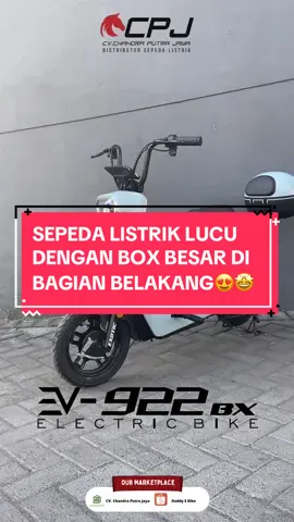Sepeda Listrik baru yang lucu banget dan ada boxnya loh dibelakang😍😍 Ini dia Exotic EV 922 BX hadir dengan tampilan lucu dan terdapat box yang bentuknya lucu banget serta besar, cocok untuk kamu yang pengen bawa banyak barang🤩⚡️ Dengan baterai 48V/12Ah dan motor power 500 Watt, EV 922 BX ini bisa menempuh jarak hingga 40 KM dan melaju hingga 40 Km/Jam😎🔥 Eitss gak hanya itu saja loh, masih banyak fitur lainnya yang keren banget. Yuk langung cek videonya sampai habis! Yuk segera dapatkan sepeda listrik Exotic EV 922 BX ini dengan harga terjangkau hanya di CV Chandra Putra Jaya! 📱0877-1248-8136 (Fast Respon) #fyp #foryoupage #cpj #pacific #exotic #exoticev922bx #sepedalistrik #sepedalistrikmurah #sepedalistrikberbagi #sepedalistrikgiveaway #sepedalistriksolo #sepedalistrikindonesia #sepedalistriksurabaya 
