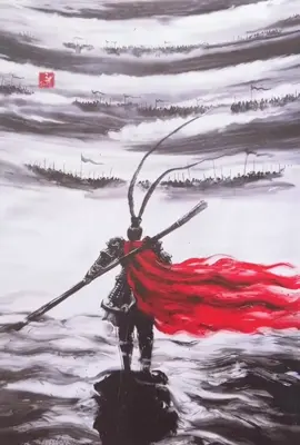 Tranh Thuỷ Mặc - Tôn Ngộ Không#tranhthuymac3h 