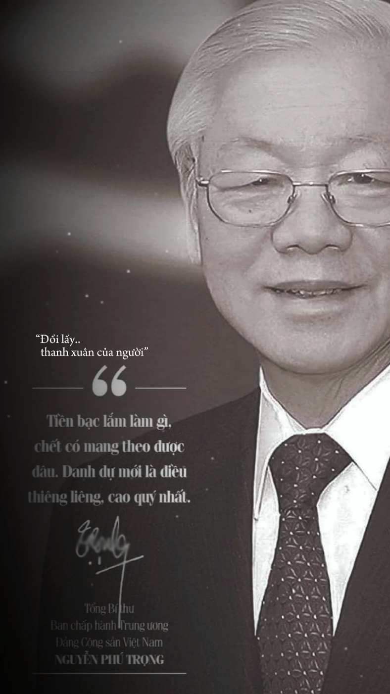 Quốc Tang Không biết nói gì ngoài sự thương tiếc cho gia đình Bác và cả nước Việt Nam đã buộc phải vĩnh biệt 1 người cộng sản trung kiên, luôn vì dân vì nước.  Mãi luôn ghi ơn của Bác  P/s hôm nay và hết ngày mai mình sẽ không lên vid, 2 ngày này để tưởng nhớ công ơn của Bác Trọng. Xin mọi người thông cảm nhé. #quoctang #tbtnguyenphutrong #nguyenphutrong 