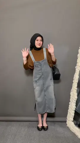 Rekomendasi overall rok by @JINISO JEANS #fyp #ootdhijabstyle #ootdhijab 