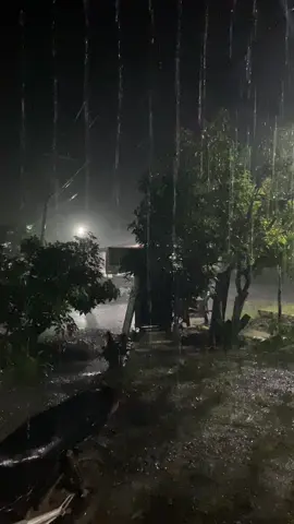 Mentahan hujan di malam hari 