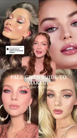 Replying to @Raiah Hall one of the prettiest colors!!! I absolutely shouldve gone w a pinkier lip shade but the eyes are stun!!! ✨🤍 @Armani beauty @chantecaille @Fenty Beauty @Sigma Beauty @meritbeauty @milkmakeup @Persona Cosmetics @essence cosmetics @Pat McGrath Labs @loréal paris usa @Kulfi Beauty #palegirlmakeup #paleskinmakeup #palegirlsoftiktok #romanticmakeup #makeuplessons #bridalmakeuplook #weddingmakeuptutorial #bridalmakeup #diybridalmakeup #rosegoldmakeup #cooltonedmakeup #pinkmakeup #rosemakeup 