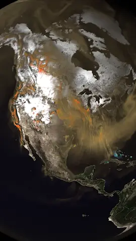 Este mapa global mostra as concentrações de dióxido de carbono e como o gás se moveu pela atmosfera da Terra de janeiro a março de 2020. Locais como a China, os Estados Unidos e Sul da Ásia a maioria das emissões veio de usinas de energia, instalações industriais, carros e caminhões. Enquanto locais como na África e América do Sul, as emissões resultaram em grande parte de incêndios ligados ao desmatamento, queimadas agrícolas controladas, juntamente com queima de petróleo e carvão. Segundo a cientista da NASA Lesley Ott. esse monitoramento ajuda a entender de onde vem o carbono e como isso impacta o planeta. Por que o mapa parece estar pulsando? Existem duas razões principais para a pulsação: primeiro, os incêndios têm um ciclo claro de dia e noite. Eles normalmente se inflamam durante o dia e diminuem à noite. Segundo, você está vendo a absorção e liberação de dióxido de carbono à medida que árvores e plantas fazem fotossíntese. A terra e os oceanos absorvem cerca de 50% do dióxido de carbono; esses são sumidouros naturais de carbono. As plantas absorvem dióxido de carbono durante o dia à medida que fazem fotossíntese e o liberam à noite por meio da respiração. Observe que grande parte da pulsação ocorreu em regiões com muitas árvores, como florestas de latitude média ou alta. E como os dados foram coletados durante o verão do hemisfério sul, você vê mais pulsação nos trópicos e na América do Sul, onde era a estação de crescimento ativa. Parte da pulsação também vem da camada limite planetária — os 3.000 pés (914 metros) mais baixos da atmosfera — que sobe conforme a superfície da Terra é aquecida pela luz solar durante o dia, e depois cai conforme esfria à noite. #Terra #clima #NASA #CO2 #meioambiente #planeta #dióxidodecarbono 