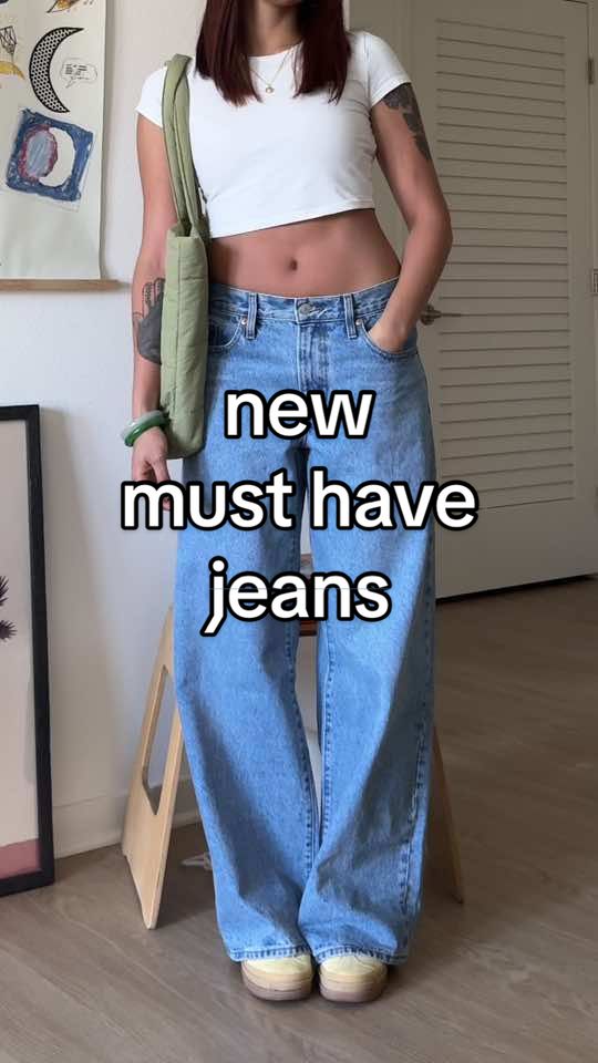 New go to jeans for summer and fall 🤍 These are the @Levi’s XL Straight jeans and they’re perfect 😭🤍   they’re comfy, the perfect length & bagginess  #denim #jeans #OOTD #howtostyle #grwm 