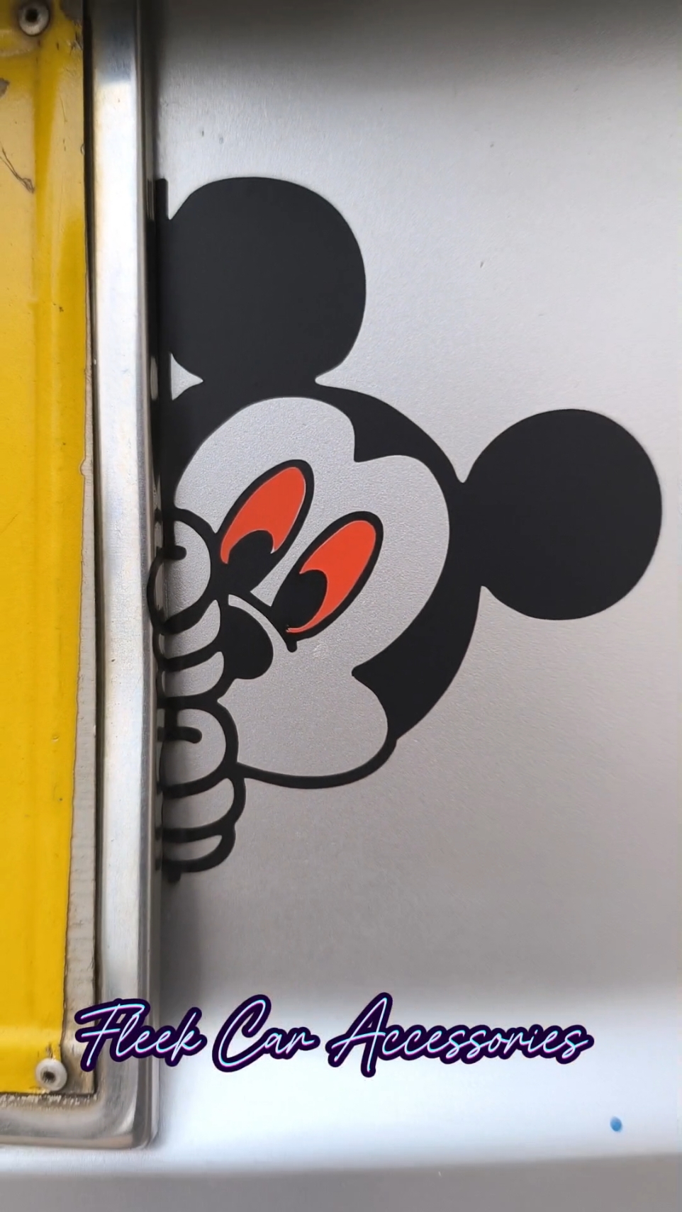 Peeking Mickey Car Sticker. ✔️ Personalised Car stickers  🛒ksh.650 ☎️ Check contact on bio. #fyp #stickers #caraccessories #fleekcars #foryou 