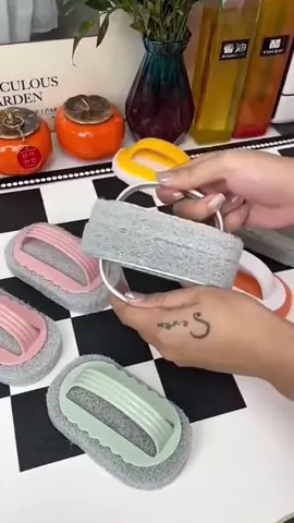 Powerful Detergent Bath Brush Magic Sponge Kitchenware Washing Pot Clean Sponge Brush fenghao Random Color, 1Pcs