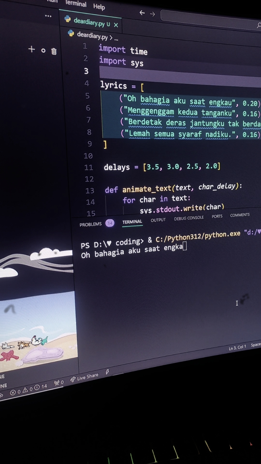vibes covid #python #liriklagu #programming #programmer #coding #teknikinfromatika #it 