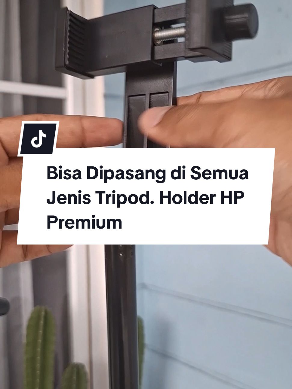 Membalas @mvirgo489 Holder HP bisa dipasang di semua jenis tripod #holderhp #holderhptripod #holderhpkuat #holderhplive #penjepithp #holdertripod 