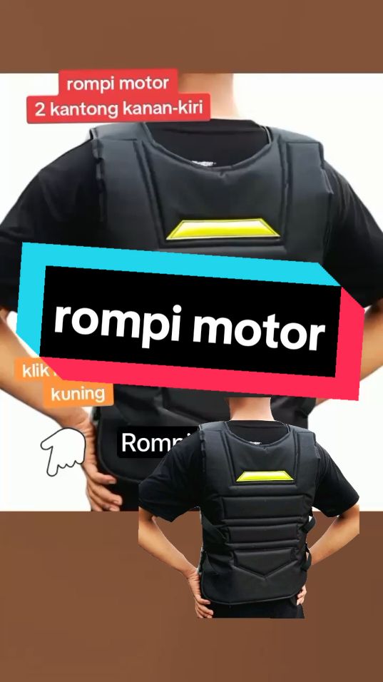 rompi motor Anti angin terdapat dua kantong di kanan kiri #rompi #rompimotor #rompimotorantiangin #fashion #fashionpria 