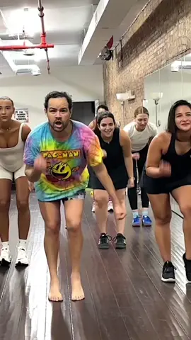 MOOD for the weekend. Who’s with us? 🥳 #NYC Dance class all about this vibe ✨ #flashdance #danceclass #newyork 