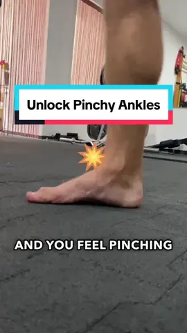 Pinching in the front of your ankle is not a muscle tightness issue, it’s a joint motion issue. Re-educate your body how to move with relative joint motions again. This will literally unlock your body! Restoring relative motions is the first step to getting out of pain and building athletic resilience!