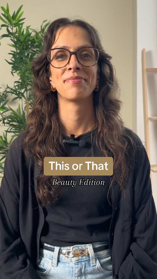 Our Cosmetic Expert Iara was put to the test with these dillemas. Do you agree with all of these choices? 🤔 What would be your choices? #thisorthat #istoouaquilo #skincare #beauty #cosmetics #caretobeauty #skincarechoices #beautychoices #glow #underconsumption 