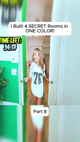I Built 4 SECRET Rooms in ONE COLOR! 8#brent #rivera #funny #lexi #one #color 