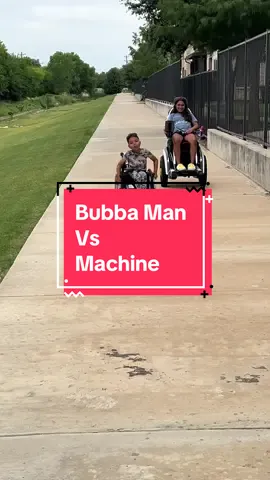 Olympic ready! #fyp #parisolympics #paraathlete #manvsmachine #bubbastrong #sissy #familytok@Mark Rober @paralympics 