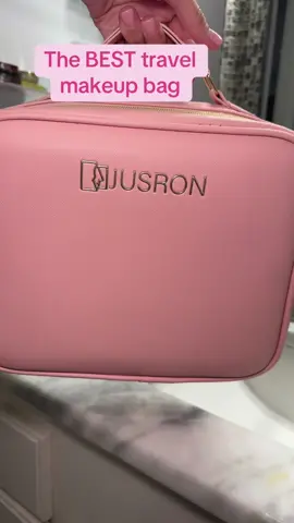 @JUSRON_official @Cosmetic bag  The best travel makeup bag! It holds a ton of products, comes with a mirror with 3 light settings, light up mirror is removable and has a stand, has tons of removable dividers so you can choose how many sections you want and what sizes. #jusron #makeupbag #travelmakeupbag #musthaves #momtok #MomsofTikTok #roadto5k #roadto10k #tiktokshopfinds #tiktokshopping #makeup #lightup #bag #mirror #summersale #travel #travelbags 
