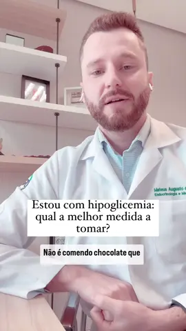 Paciente diabético: está com hipoglicemia (glicose baixa)? Qual a melhor medida a tomar?  #diabetes #insulina #glicose #hipoglicemia 