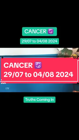 CANCER ♋️  29/07 to 04/08 2024 #cancerzodiac #cancertarot #cancertarotreading #cancer♋️ #cancerplacements #tarottok #tarottok🔮 