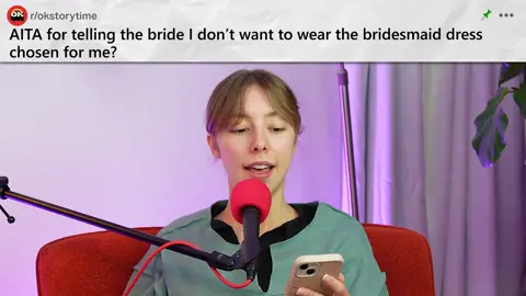 AITA for telling the bride I don't want to wear the bridesmaid dress chosen for me? #reddit #redditstories #redditreadings #reddit_tiktok 