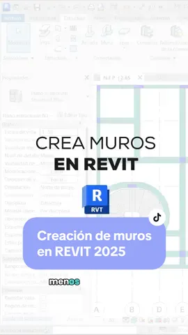 Creación de muros en REVIT 2025 🤓  #revit #modeladorbim #revit2025 #especialistabim 