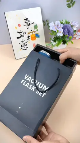 Stainless Steel 304 ThermalVacuum Flask Set with 3 Cups Combo forOffice Coffee Water Cup Insulation BusinessGift Souvenirs Box Set Bekas Air MinumanSet Insulated Kitchenware Heater#life #foryou #goodthing #tiktokshop #fyp 