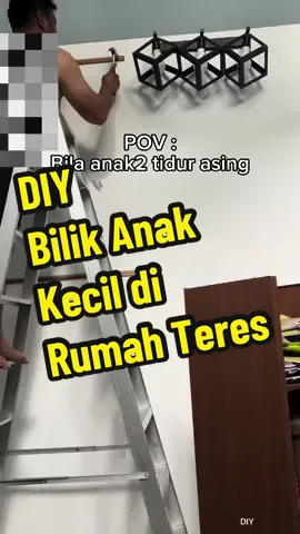 DIY bilik anak2. kita belanja ASMR jela ya xlarat nak cakap2 lagipun DIY  je🤣 #DIY #makeover #bedroom #ikea #ikeahack #bilik 