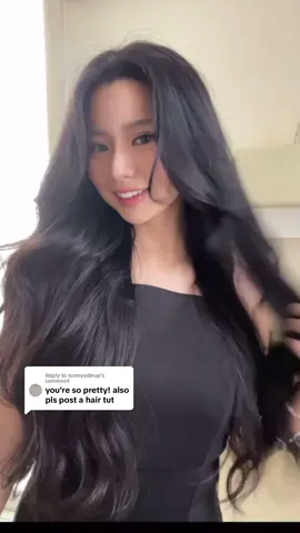 Replying to @sunnysideup Thank you for your request❤️❤️#longhair#hairstyle#asian#girl#long#black#hair#straight#hair#korean#kpop#easy#curlyhair#tutorial#japanese#巻き髪#スーパーロング#ロングヘア#簡単#やり方#海外風#ヘアスタイル