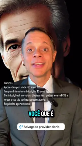 APOSENTADORIA POR IDADE HOMEM:  Idade: 65 anos Contribuição mínima: 15 anos   #homens #idoso #aposentadoria #inss #beneficio 