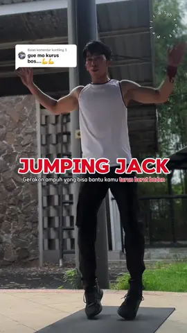 Membalas @kuntiing 3  JUMPING JACK gerakan mudah yang bisa bantu kamu turun berat badan 😍 berikut 6 manfaat yang bisa kamu dapatkan kalau kamu rutin jumping jack : 1. menurunkan berat badan 2.Mempercepat metabolisme tubuh 3.Meningkatkan kekuatan otot 4. Menurunkan tekanan darah 5. meningkatkan kepadatan tulang Kalau tujuan olahragamu adalah untuk turun berat badan tetap kombinasikan dengan pola makan sehat,defisit kalori dan nutrisi yang seimbang yaa 🙏🏻 👉 Follow @Shandy_Petir untuk tips olahraga dan gerakan bodyweight dari rumah  #olahragatiktok #tiktoksehat #tipsolahraga #tipsdiet #turunberatbadan #langsing #jumpingjack