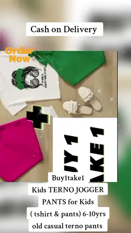 #CapCut Buy1take1 kids TERNO jogger pants for kids ( t-shirt & pants) 6-10yrs old  casual terno pants for kids #terno #girl #fyp #fypシ #tiktokaffiliate #rekainmikelletiktokshop 