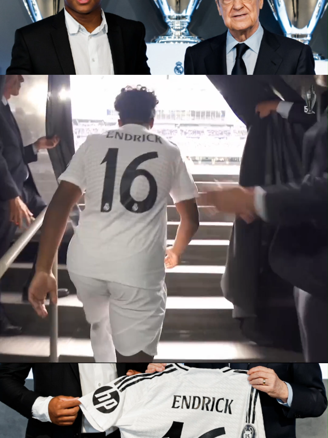 🇧🇷 Así ha sido la entrada de Endrick al Santiago Bernabéu en su presentación como jugador del Real Madrid #endrick #realmadrid #santiagobernabeu